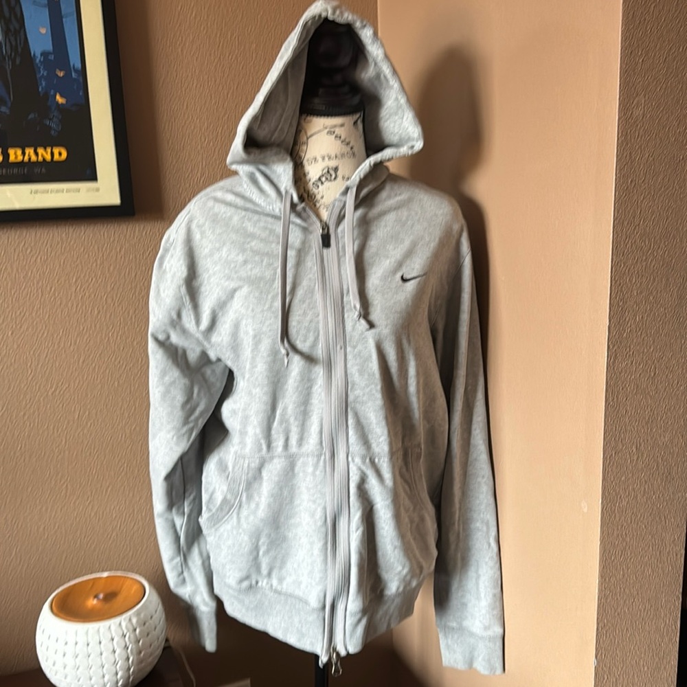 Grey Nike zip up sweatshirt